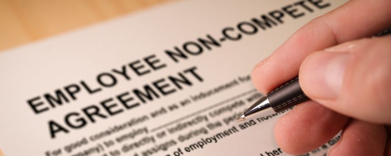 signing a non-compete agreement