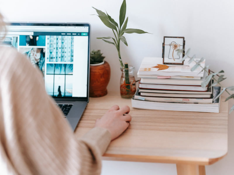 remote worker on their computer