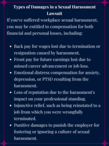 Types of Damages in a Sexual Harassment Lawsui